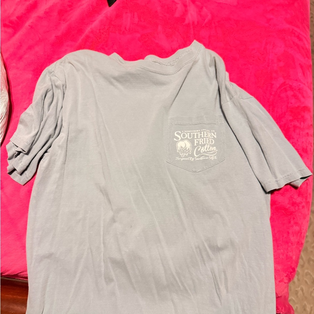 Southern Fried Cotton Light Gray Tee